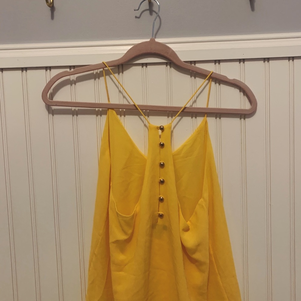 Yellow Open Back Tank - Picture 2 of 2
